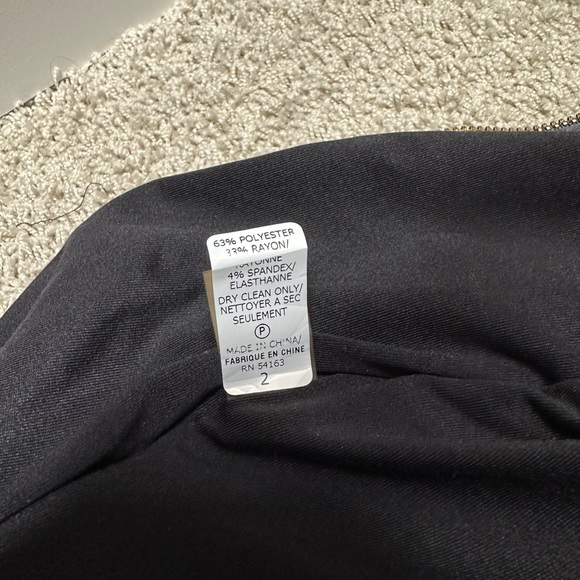 Calvin Klein Strapless Little Black Dress with Gold Zipper - Picture 5 of 8